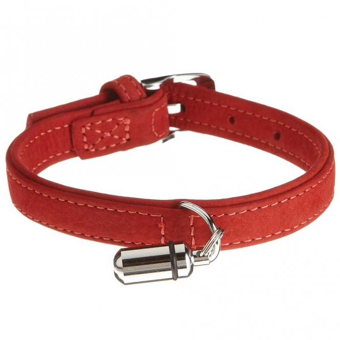 Karlie Halsband Buffalo aus Kalbsleder - Rot - 27 cm/10 mm – Bild 2