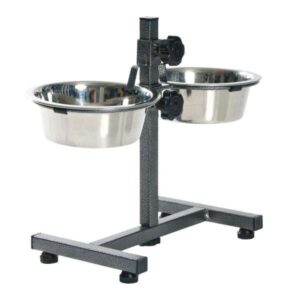 Alternative view of Trixie Hundebar mit Edelstahlnäpfen - 2 x 1,8 l