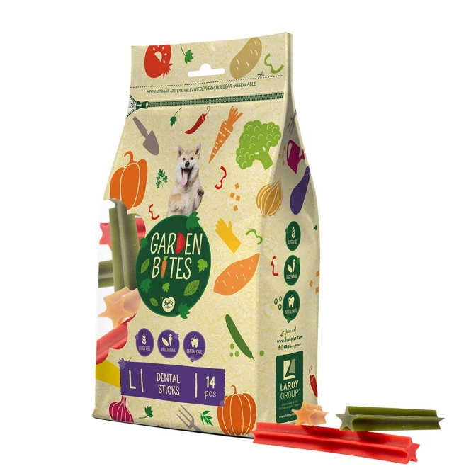 Garden Bites Dental Sticks - L - 16cm / 14 Stück