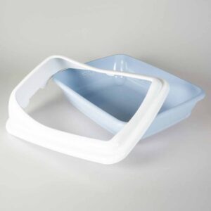 Alternative view of Duvoplus Katzentoilette Birba mit Rand - Azzuro - M - 46 x 35 x 20cm