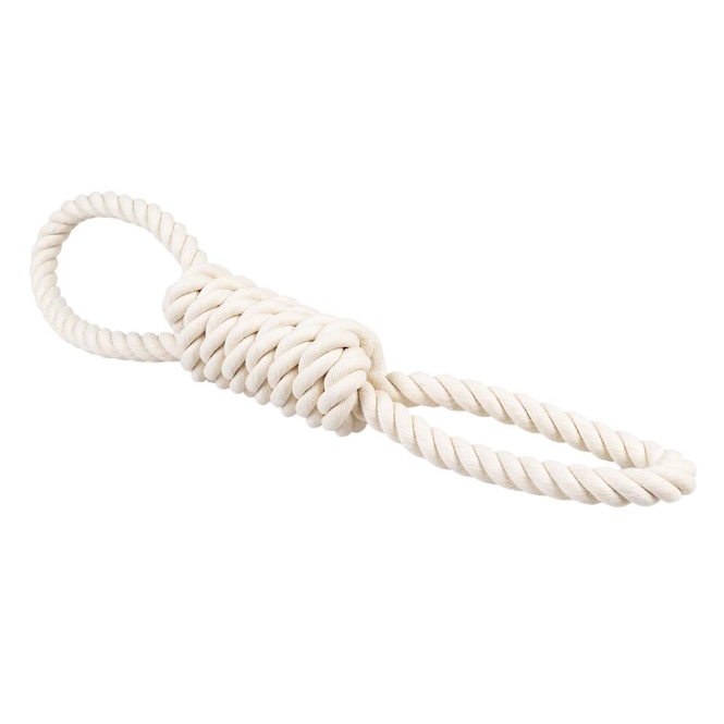 Duvoplus ECO Baumwoll-Tau mit 2 Schlaufen - weiß - 45cm / 328g