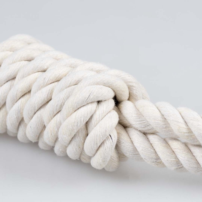 Duvoplus ECO Baumwoll-Tau mit 2 Schlaufen - weiß - 45cm / 328g – Bild 5