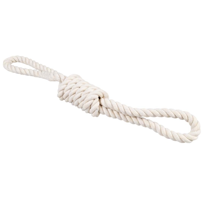 Duvoplus ECO Baumwoll-Tau mit 2 Schlaufen - weiß - 45cm / 328g – Bild 2